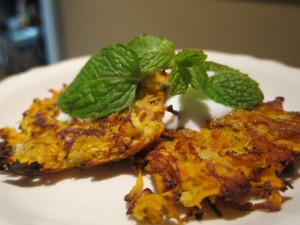 Baked Apple and Sweet Potato Latkes