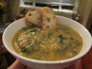Food For Your Well Being: Potato, Greens, and Garlic Soup