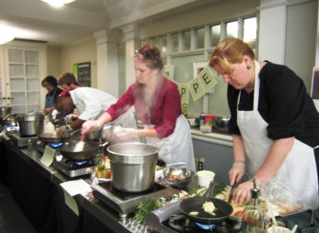 Contestants Chop and Get Chopped! At Lesley University