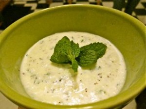 Yogurt Sauce with Cucumber and Mint (Tzatsiki)