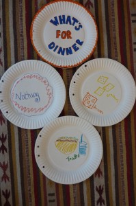 Cherry Park Elementary School students' drawings of what they had for dinner the night before.