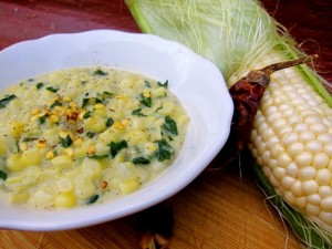 Recipe: Savory Corn and Chard Pudding