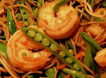 Recipe: Shrimp and Soba Noodles with Snap Peas