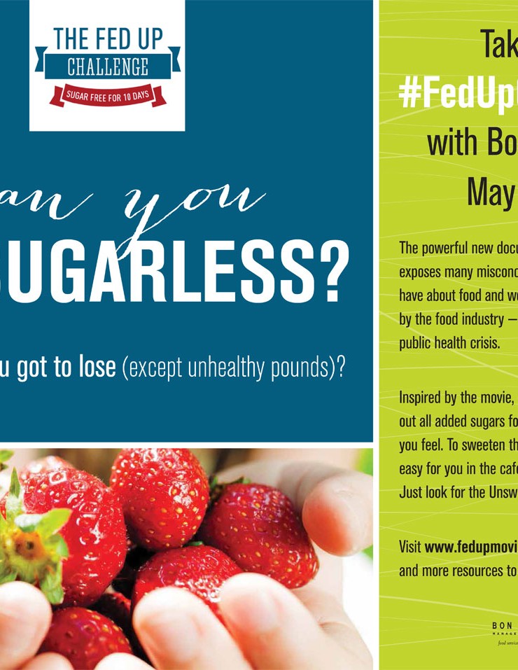 Bon Appétit Management Company Partners with Fed Up Film, Encourages Guests to Go Sugar-Free for 10 Days