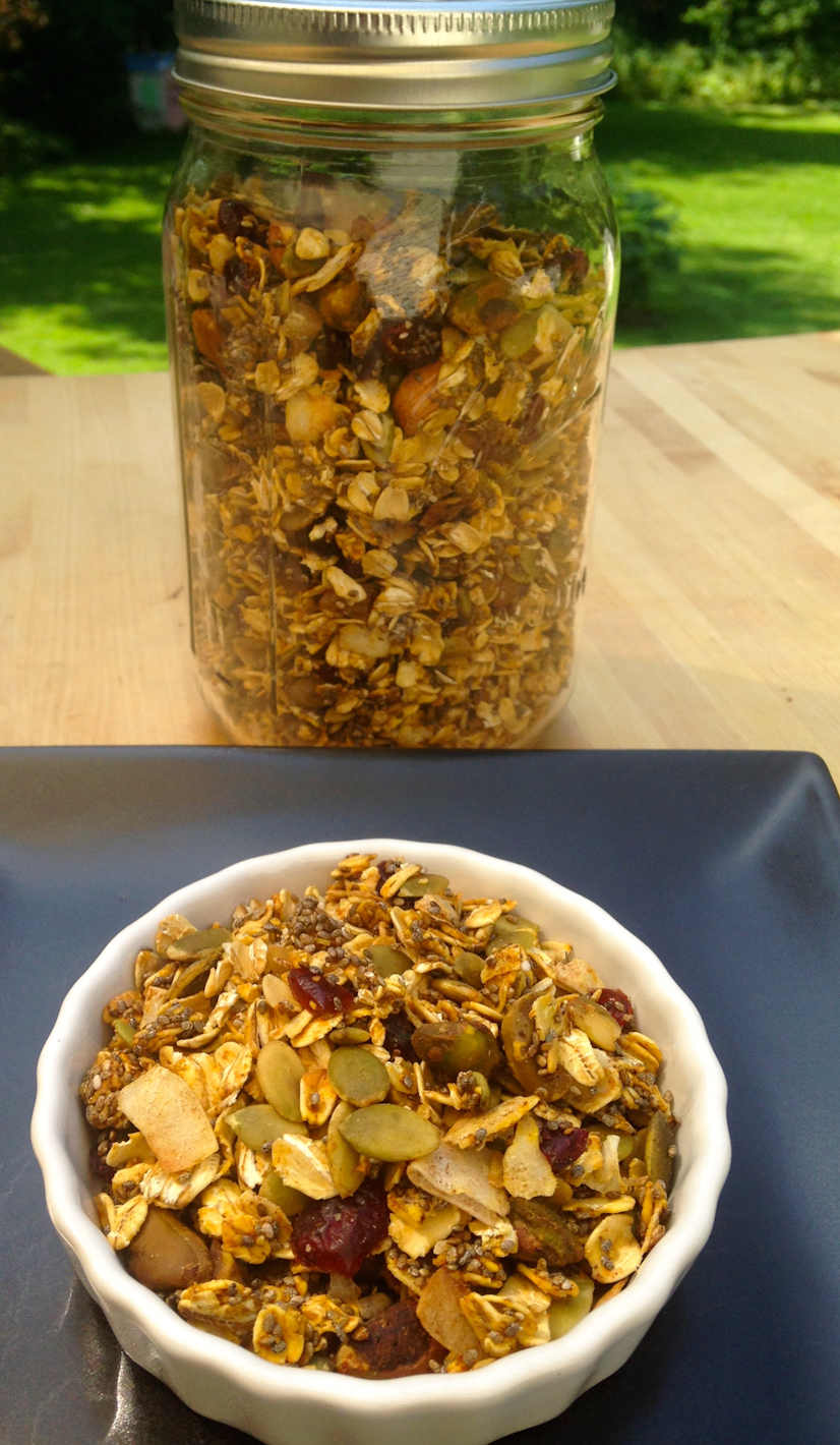 Recipe NoSugarAdded Pumpkin and Chia Seed Granola with Nuts