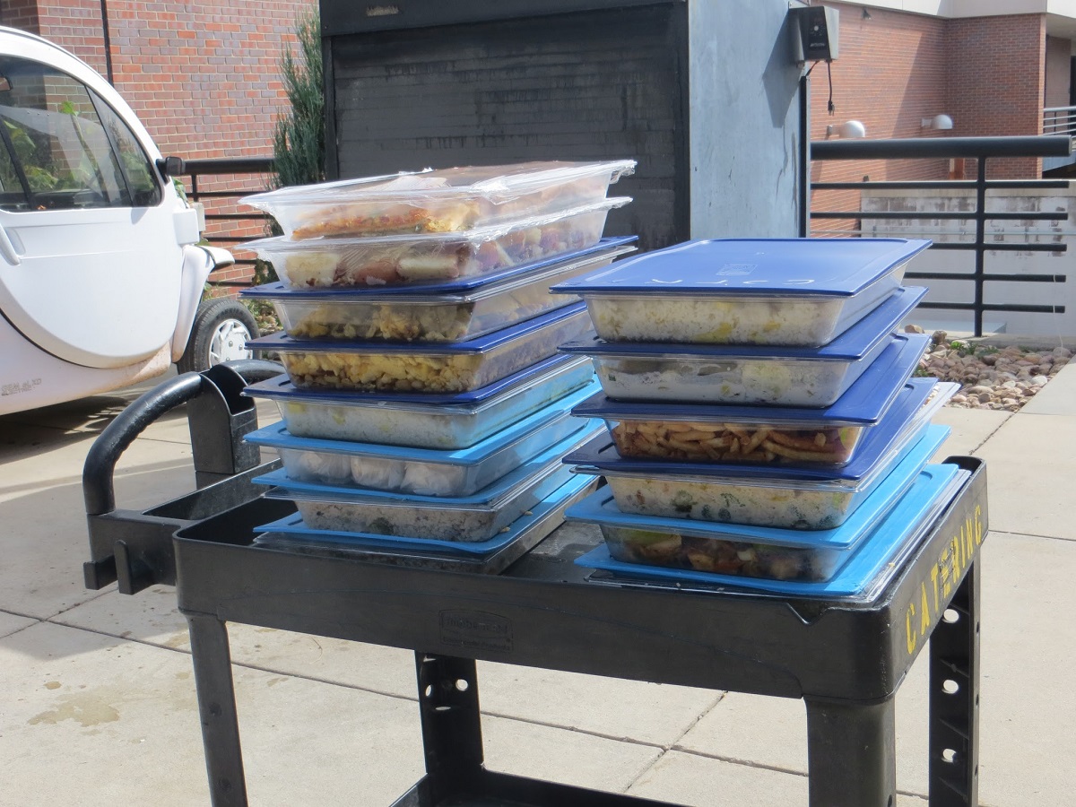 The recovered food from one day's rescue, weighing in at 140  pounds, was enough to provide dozens of meals. 