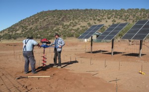 Drilling for the new solar array