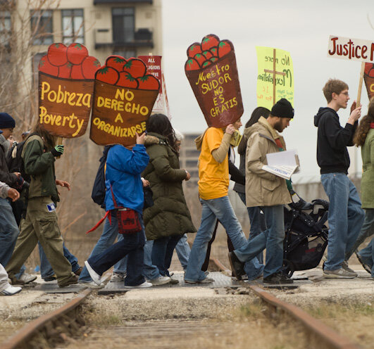 farmworker picket line