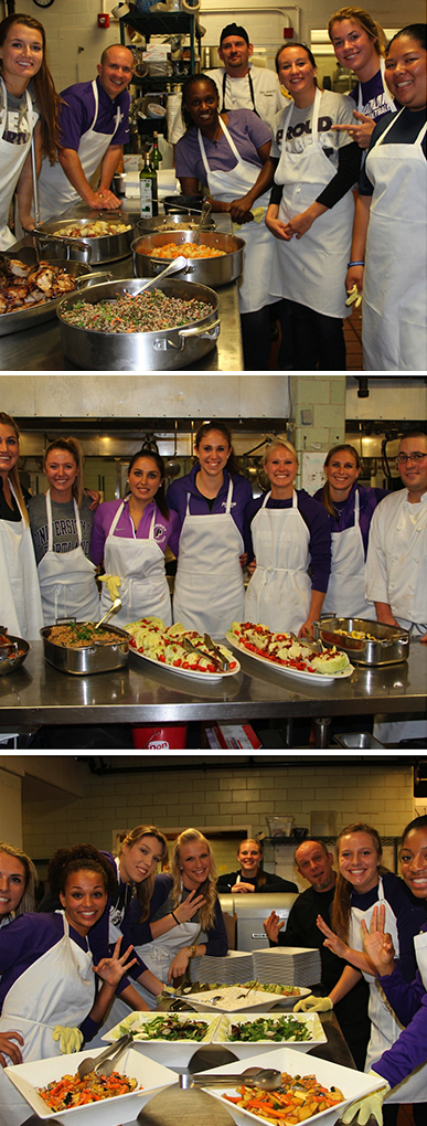 university of portland women's basketball team's cooking class