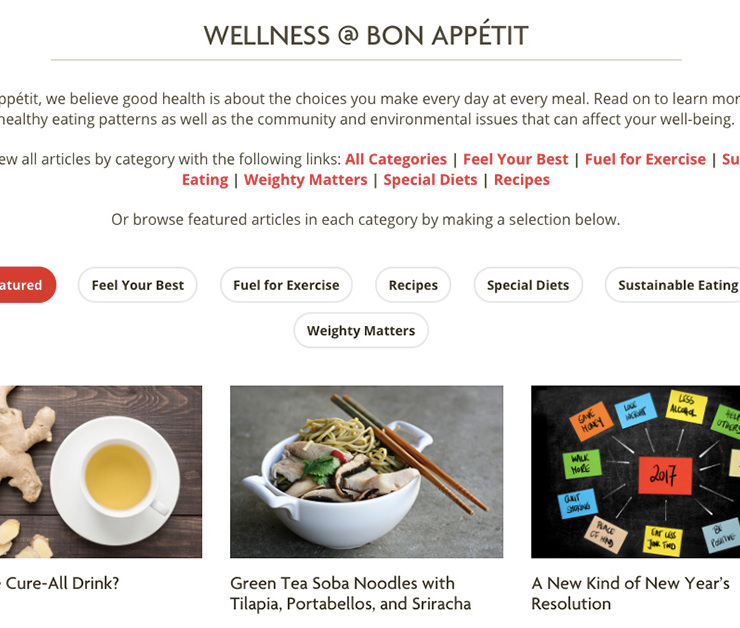 Bon Appétit Management Company Puts New Wellness Resources at Guests’ Fingertips