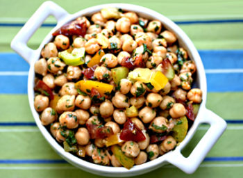 Recipe: Garbanzo Bean Salad with Red Curry and Tomatoes