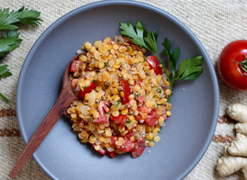 Recipe: Red Lentil Slaw with Tomato, Ginger, and Coriander