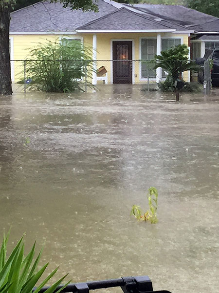 Flooded house