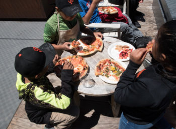 San Francisco Giants Outfielder Hunter Pence Co-Hosts Cooking Class for Kids at AT&T Park