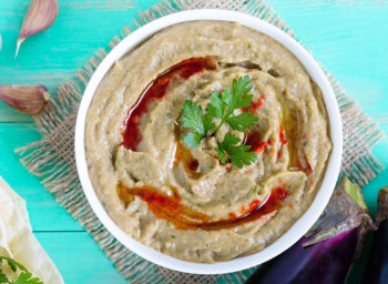 Recipe: Smoky Roasted Eggplant Garlic Dip