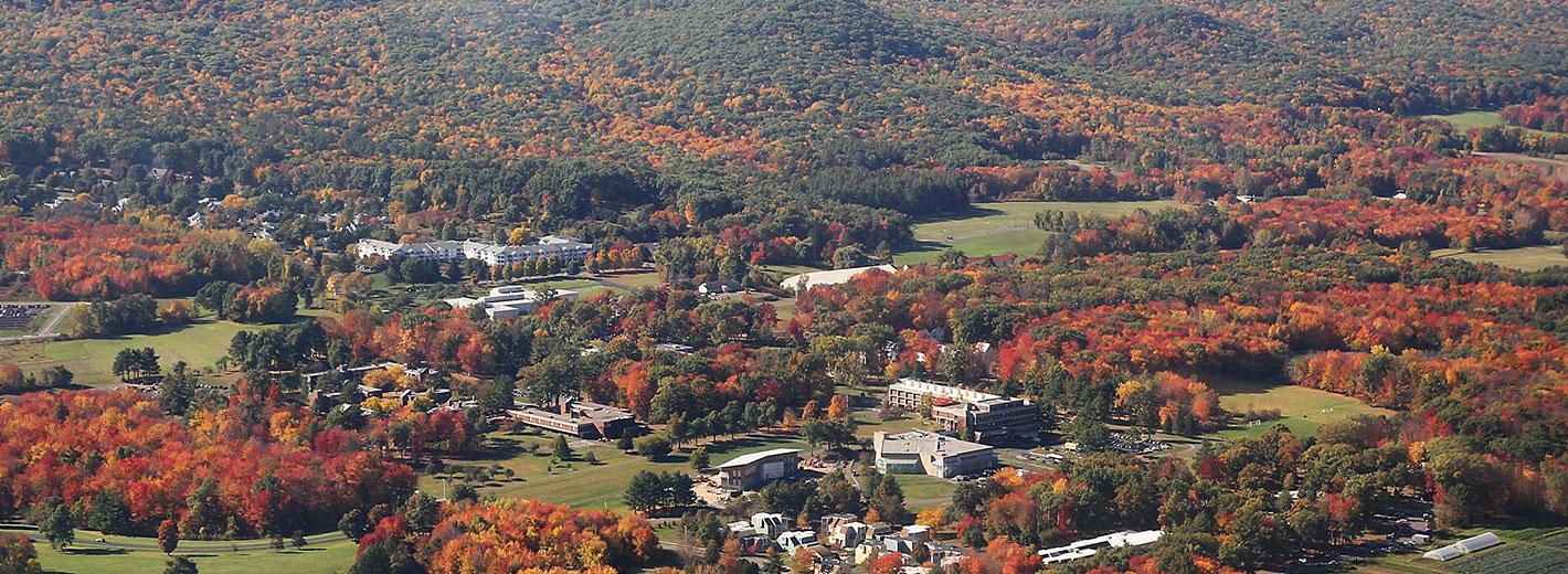 Hampshire campus from the air