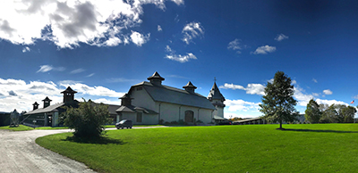 A clear day at High Lawn Dairy