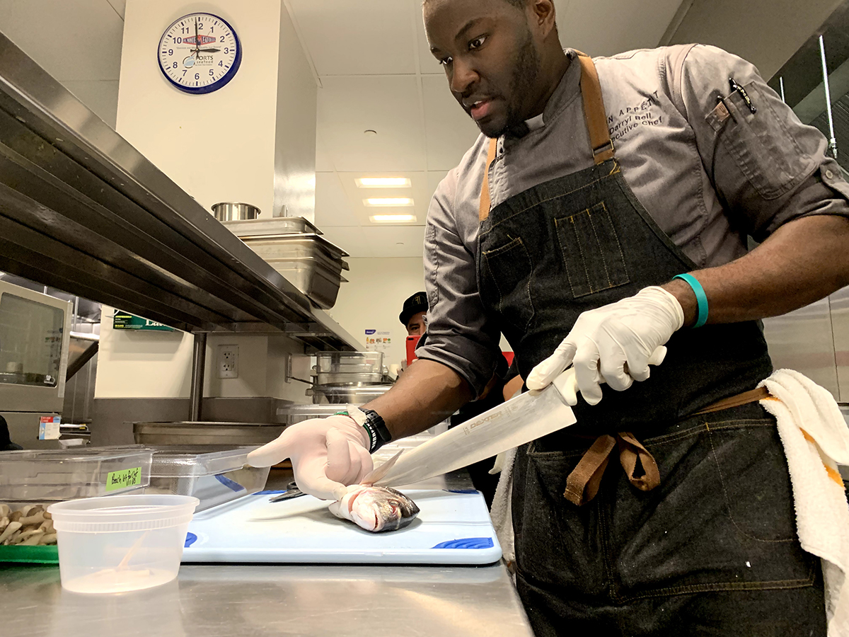 Executive Chef Darryl Bell gives tips on breaking down whole fish