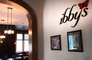 Restaurant sign plus interior