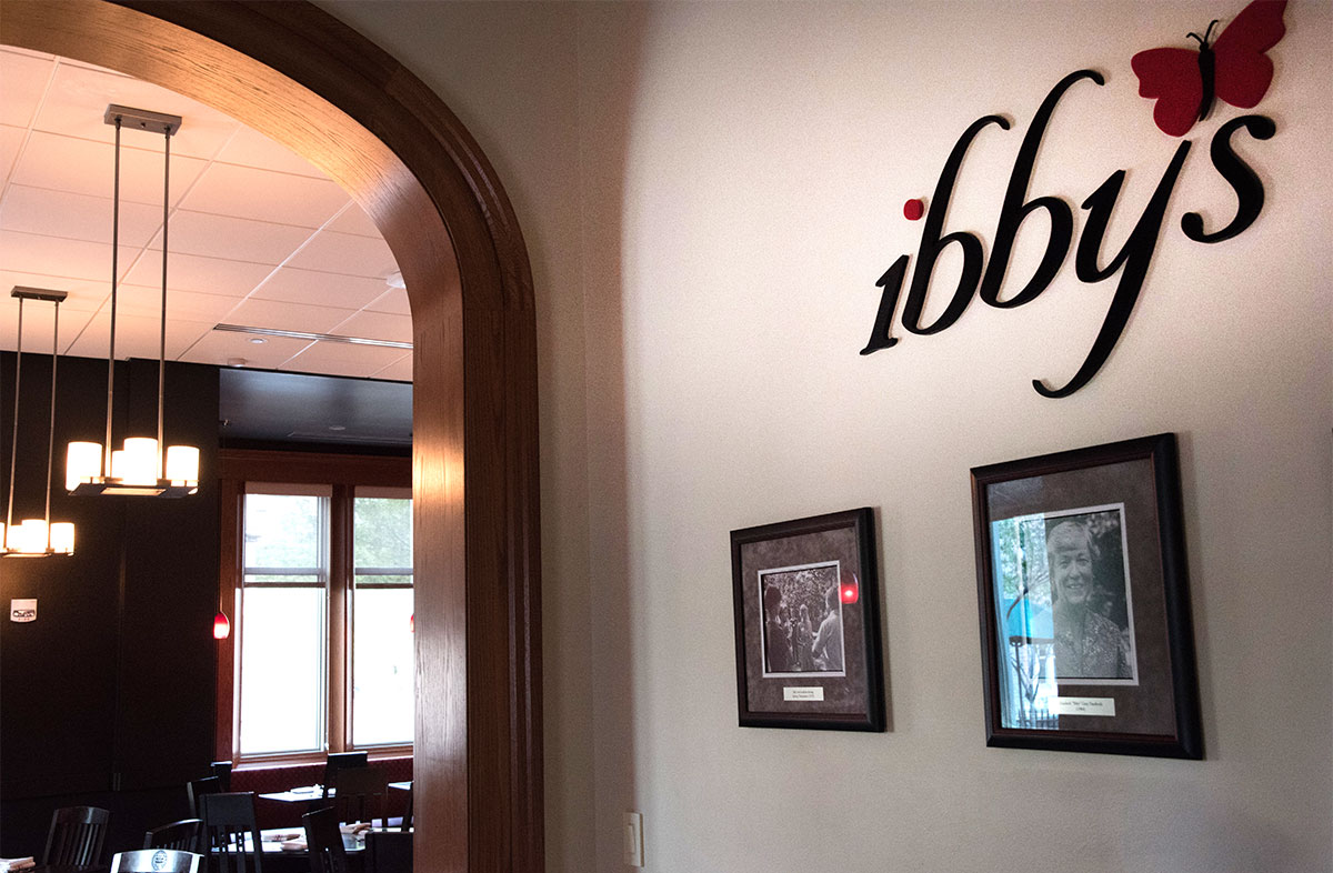 Restaurant sign plus interior