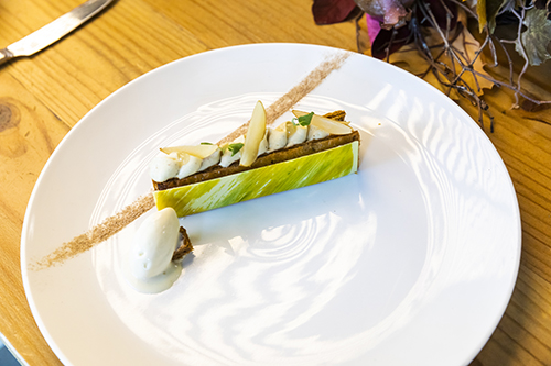Pear napoleon featuring Frog Hollow Warren and Hosui Asian pears