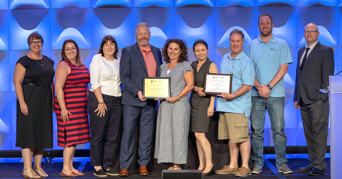 People holding awards