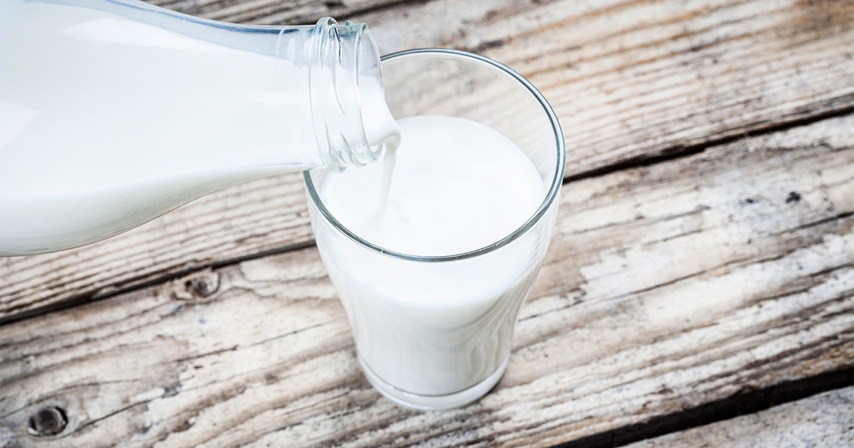 Pouring milk