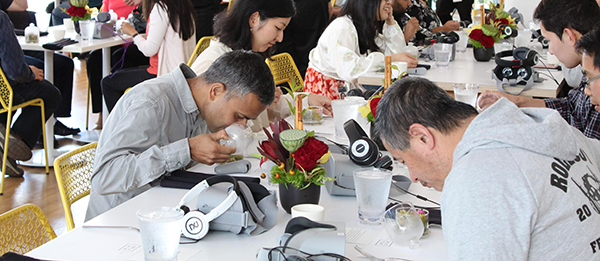 The event encouraged guests to engage all their senses while eating