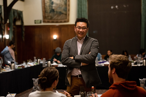 Assistant General Manager Eddie Siow sharing his passion for sushi with Colorado College students