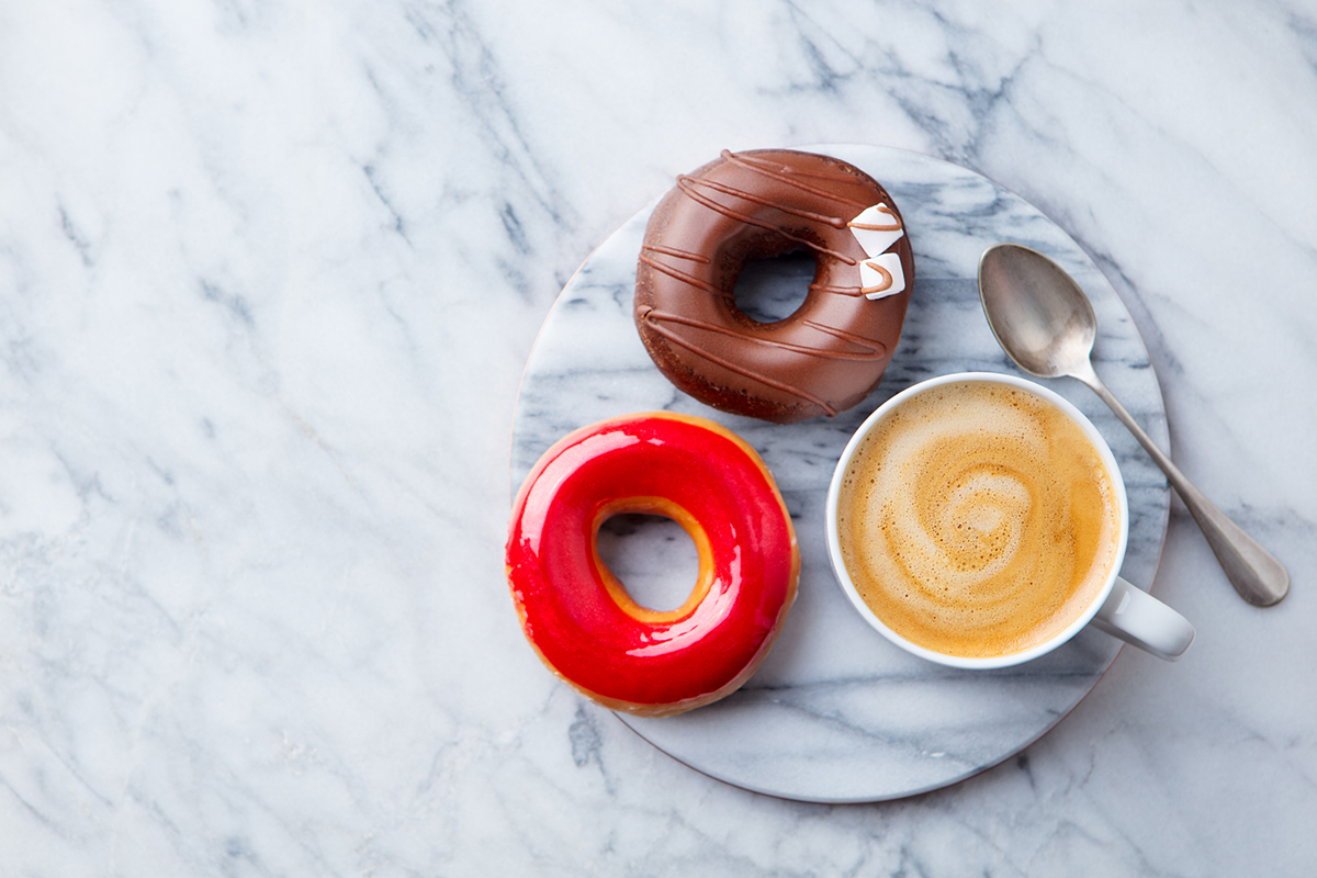 Donuts on plate