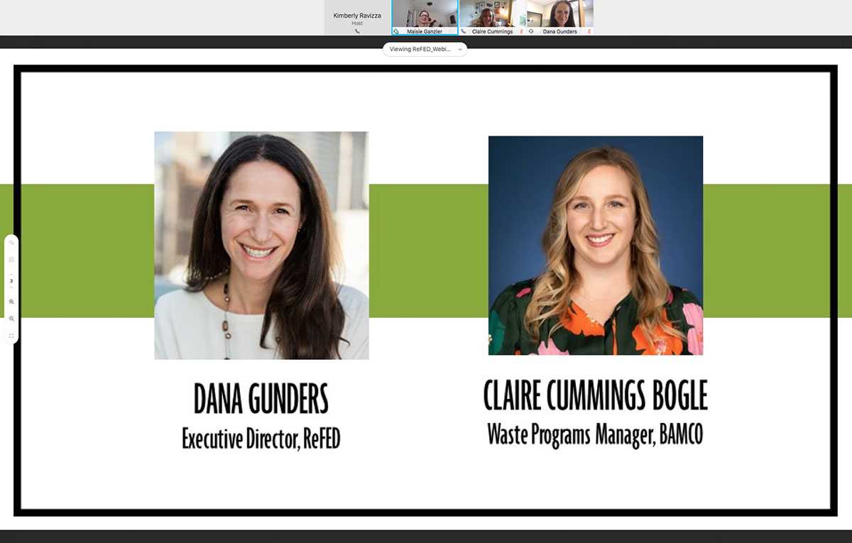 Screenshot of two women on a webinar