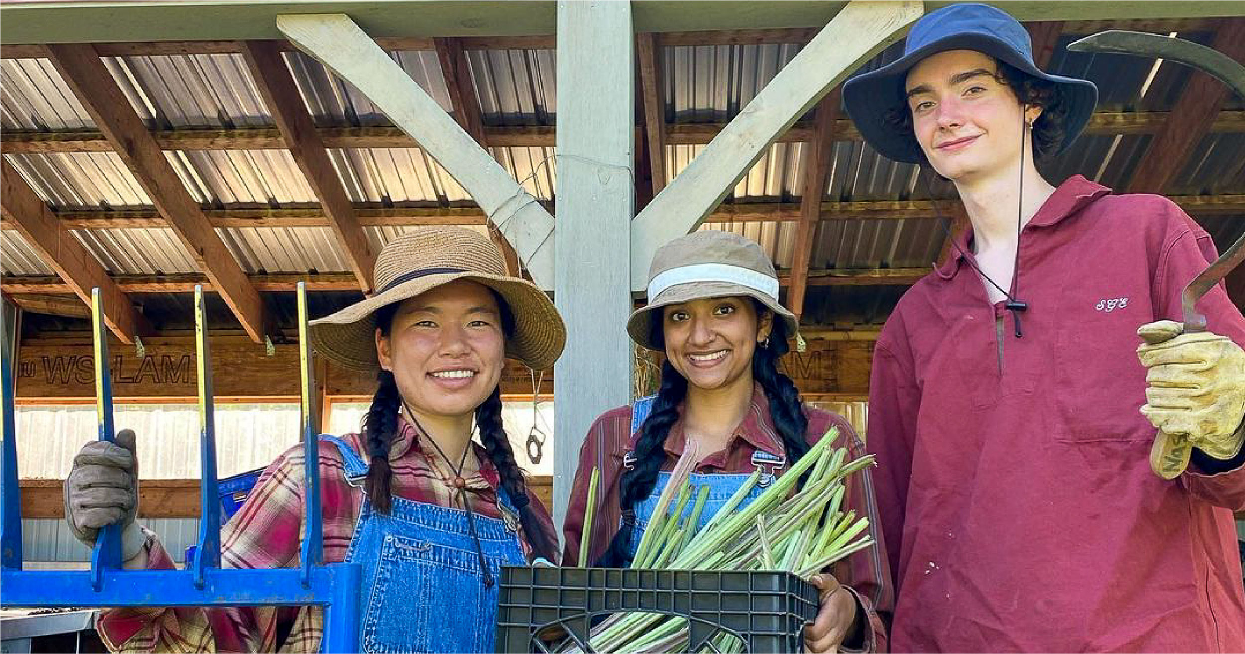 Carleton student farmers pose for a photo