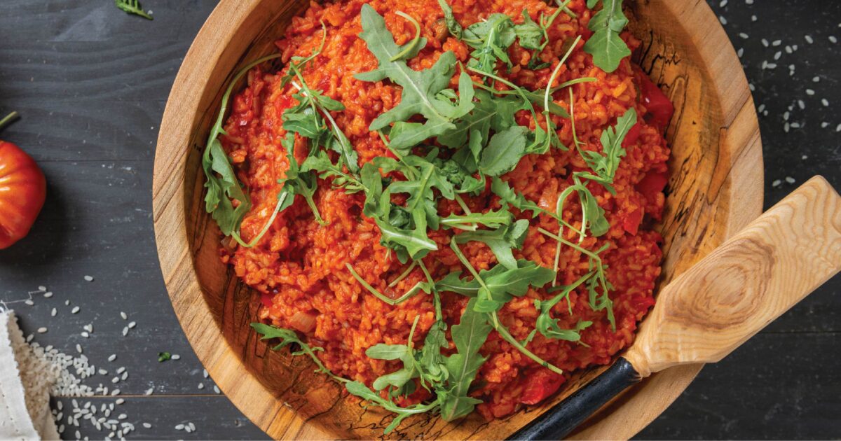 Matthew Raiford's Gullah rice with from-scratch vegetable stock 