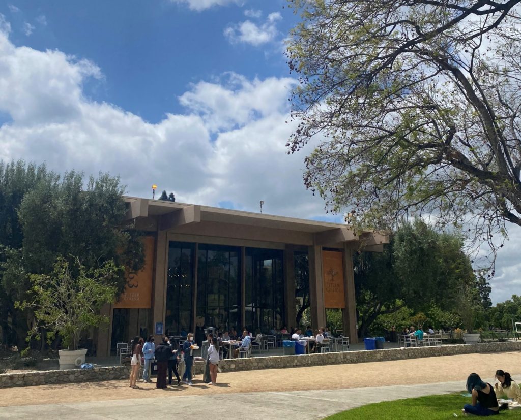 Pitzer’s McConnell Center houses the McConnell Dining Hall and serves as a hub for campus life