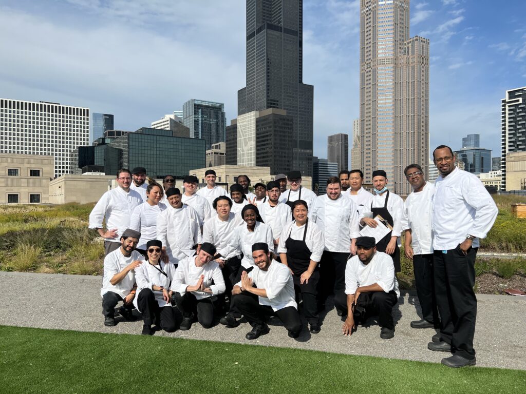 Executive Chef Doran Payne (right) poses with his team.