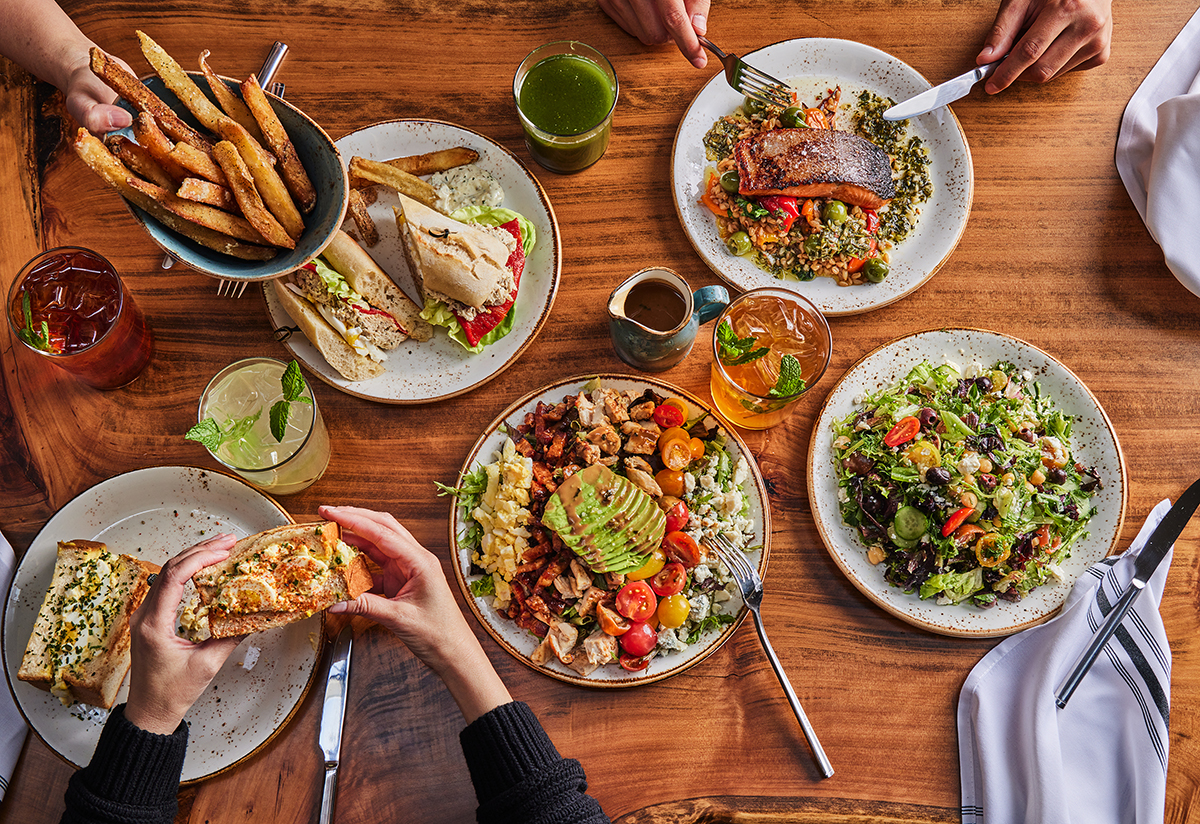 A spread of lunch fare at Sand Hill Kitchen