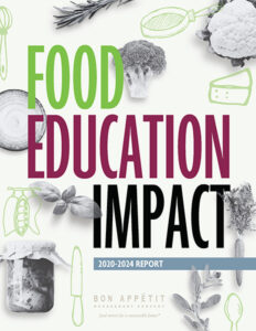Image of cover of Bon Appetit Management Company's first Food Education Impact Report