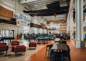 A shot of a dining hall at Beloit College in Wisconsin