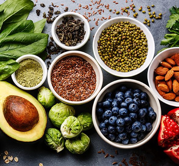 Healthy food clean eating selection