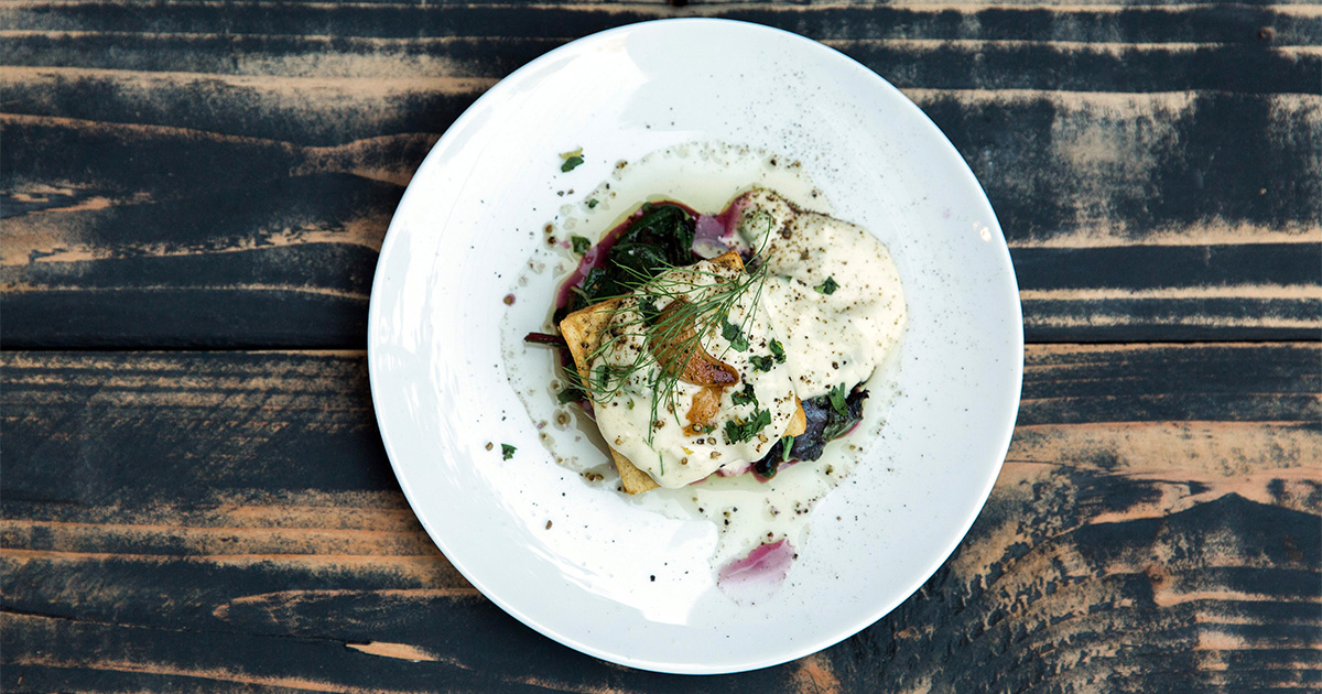 Chickpea panisse dish